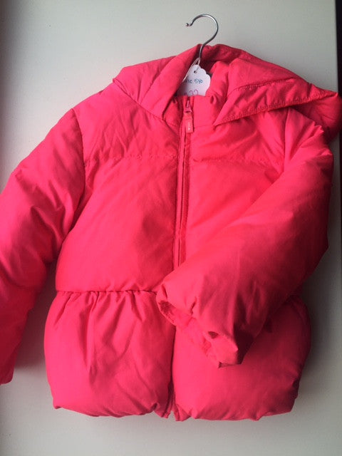 gap pink puffer jacket