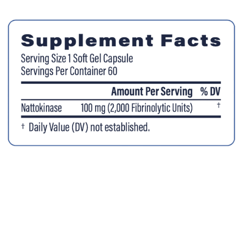 nattokinase supplement facts box