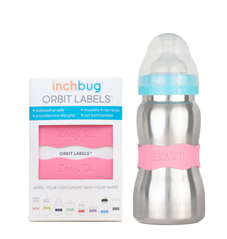 bubblegum pink silicone name labels original orbit inchbug