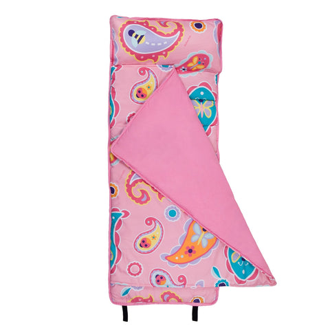 preschool nap mat - pink paisley