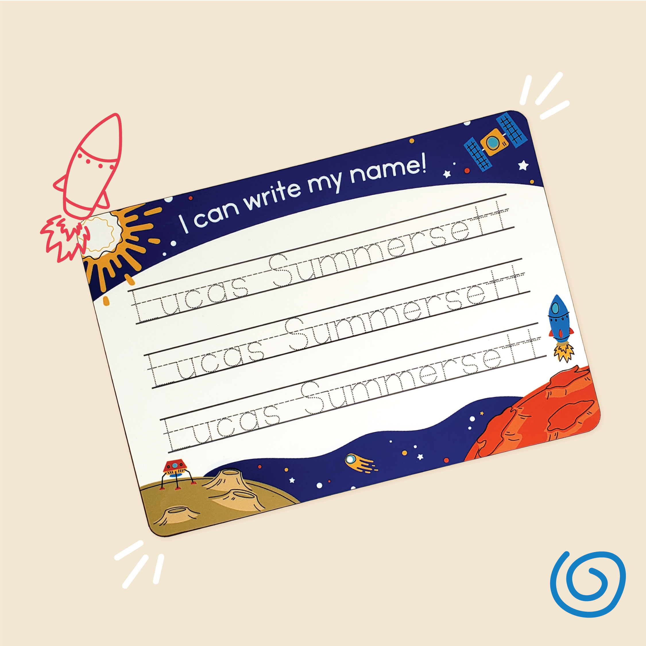 PERSONALIZED HANDWRITING BOARD - To The Moon - InchBug product image