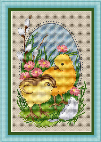 Cross Stitch Pattern Vintage Easter Postcard – Crossstitchclub