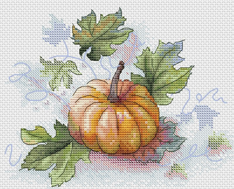 Pumpkin Cross Stitch - greek leaf hobby