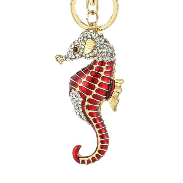 Crystal Seahorse Keychain