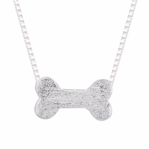 sterling silver dog bone necklace