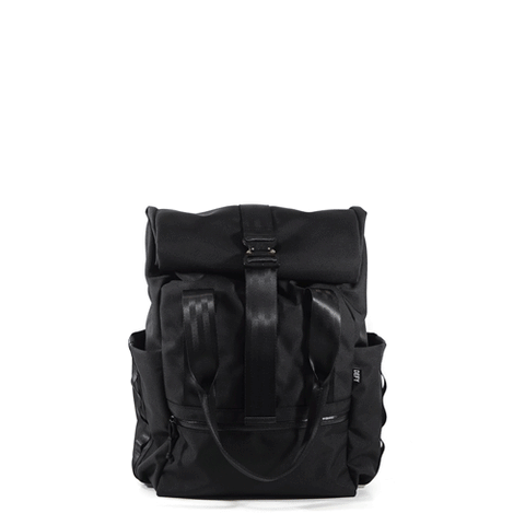 VerBockel Roll Top Backpack 2.0 'Un-Zipped' | X-Pac™ | Black – DEFY