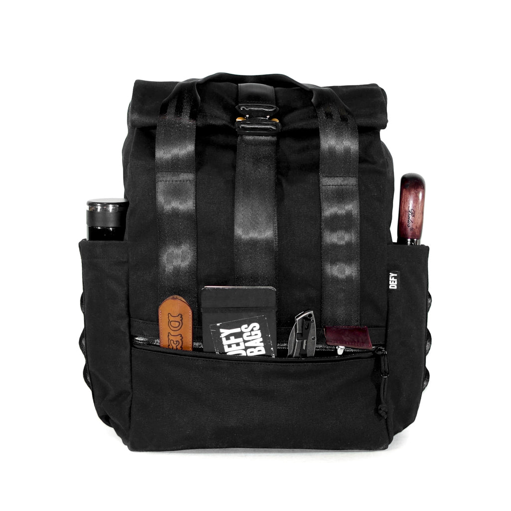 VerBockel Rolltop Backpack | Black Wax Canvas | Original Style