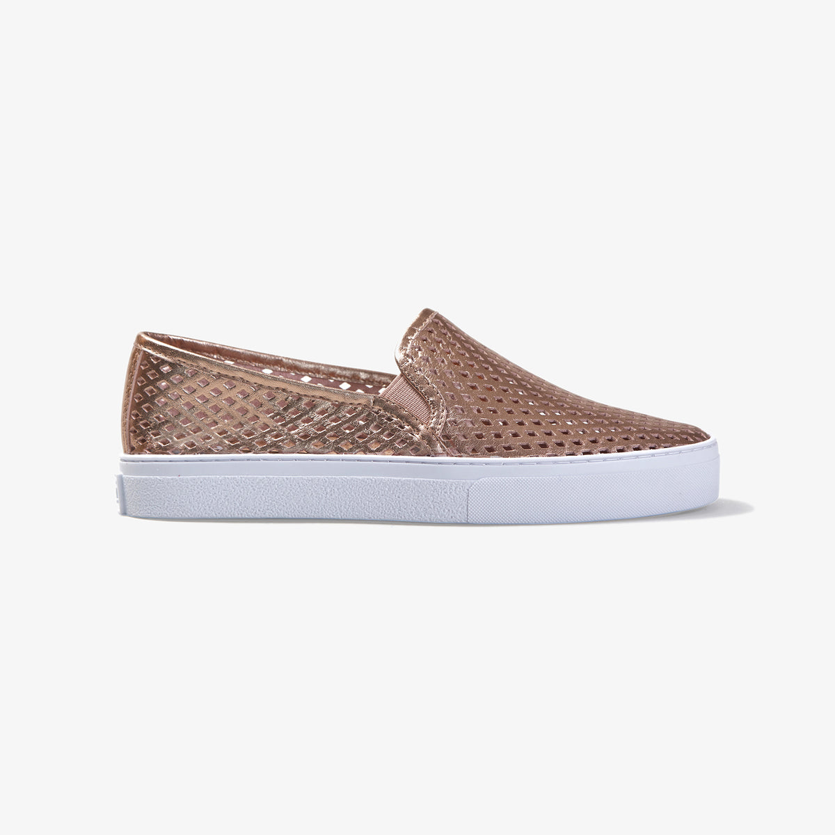 Jibs Classic | Real Leather Slip-on Shoe in Rose Gold Metallic
