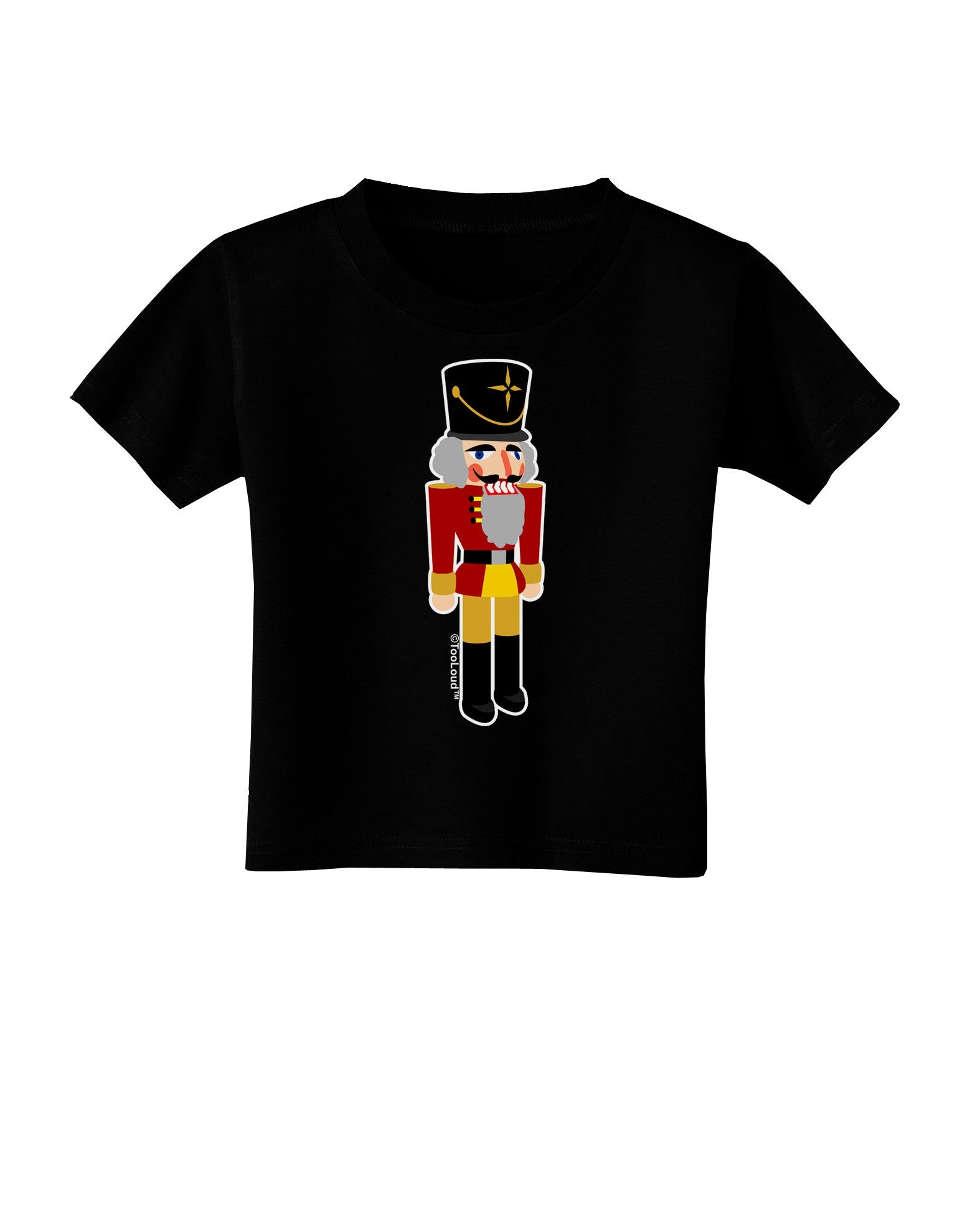 Festive Nutcracker - No Text Toddler T-Shirt Dark by