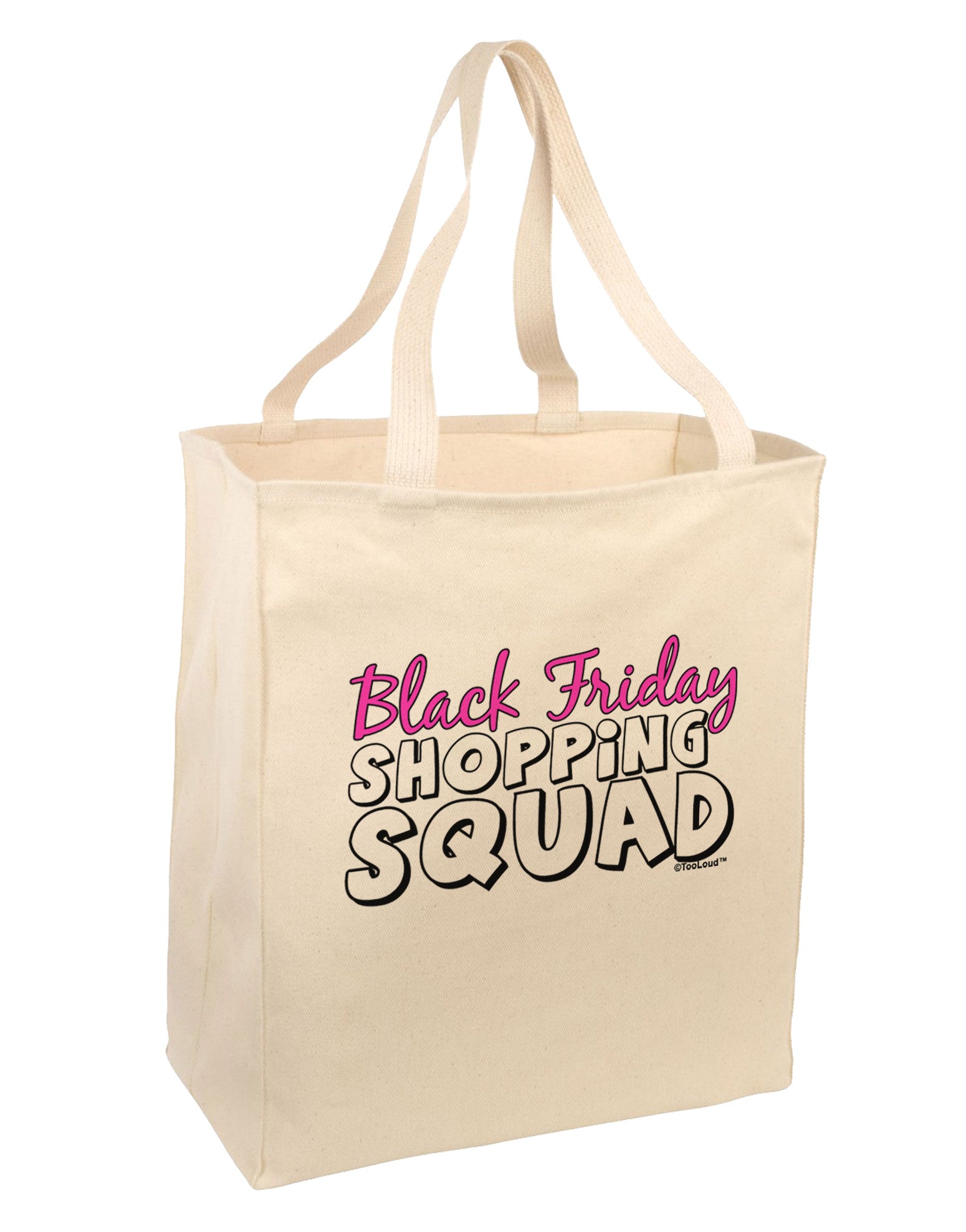 Black Friday Shopping Squad Large Grocery Tote Bag - Davson Sales