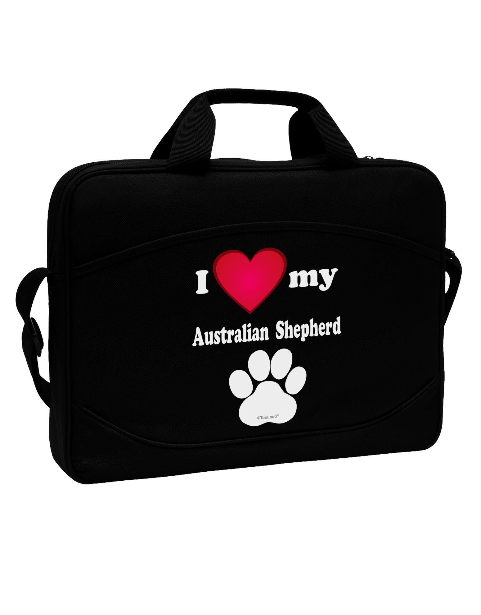 I Heart My Australian Shepherd 15&#x22; Dark Laptop Tablet Case Bag - Davson