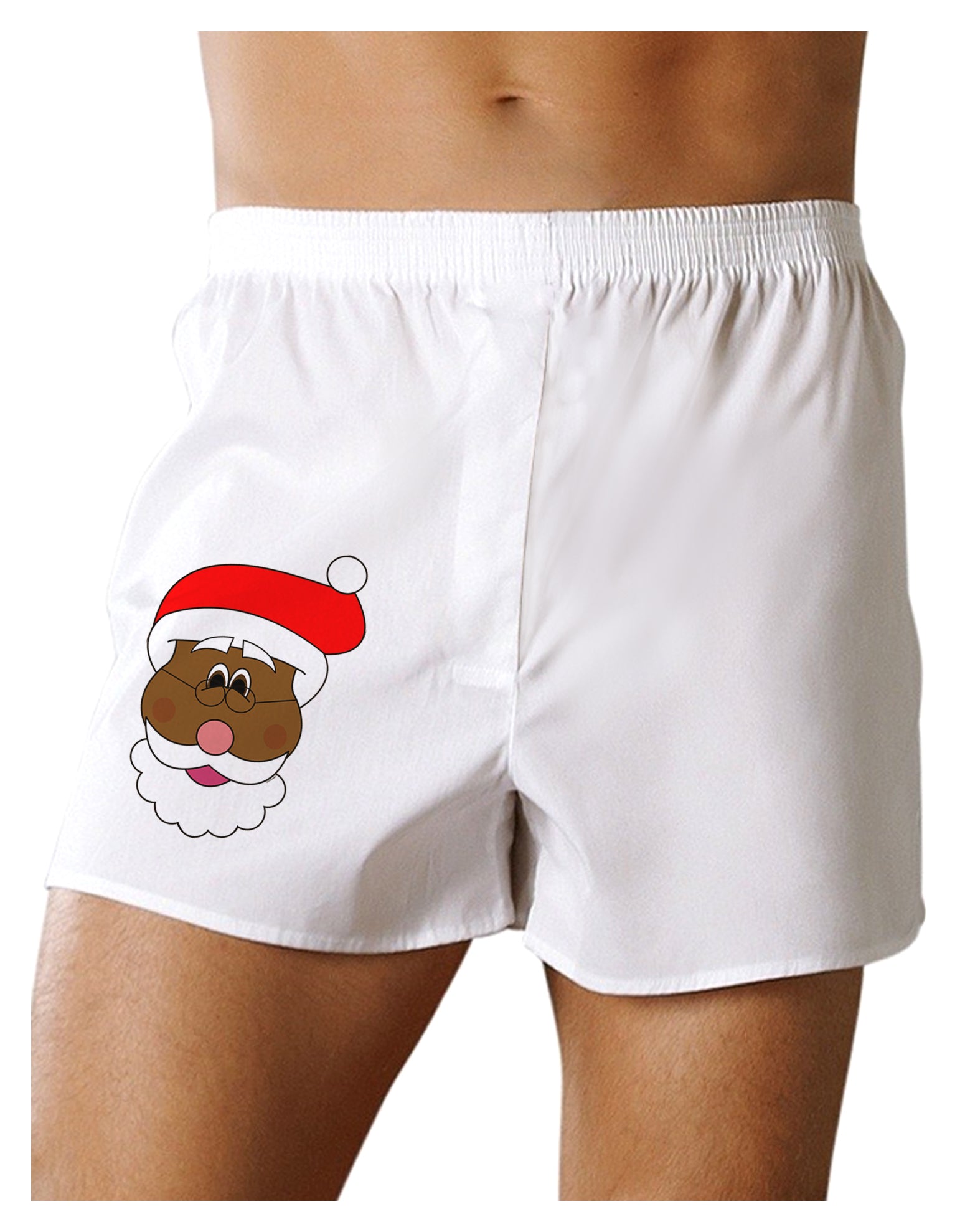 Black Santa Claus Face Christmas Boxer Shorts - Davson Sales