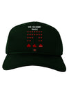 Pixel Heart Invaders Design Adult Dark Baseball Cap Hat