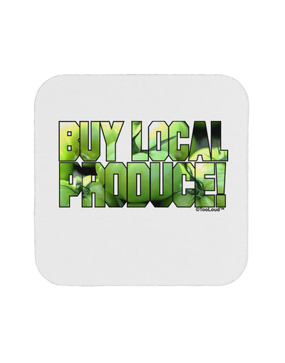 Buy Local - Green Tomatoes Text Coaster