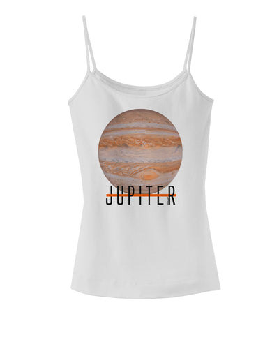 Planet Jupiter Earth Text Spaghetti Strap Tank