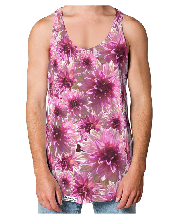 Pink Flowers Loose Tank Top Dual Sided All Over Print - Davson Sales