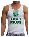 Respect Your Mom - Mother Earth Design - Color Mens Ribbed Tank Top