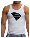 South Carolina - United States Shape Mens Ribbed Tank Top by TooLoud