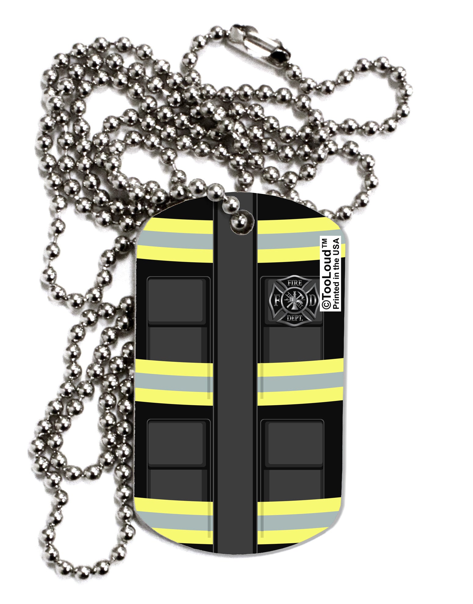 firefighter dog tag necklace