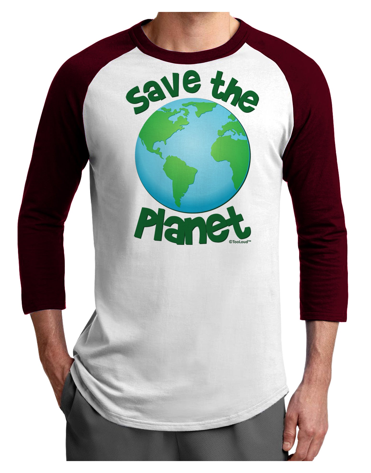 Save the Planet - Earth Adult Raglan Shirt - Davson Sales