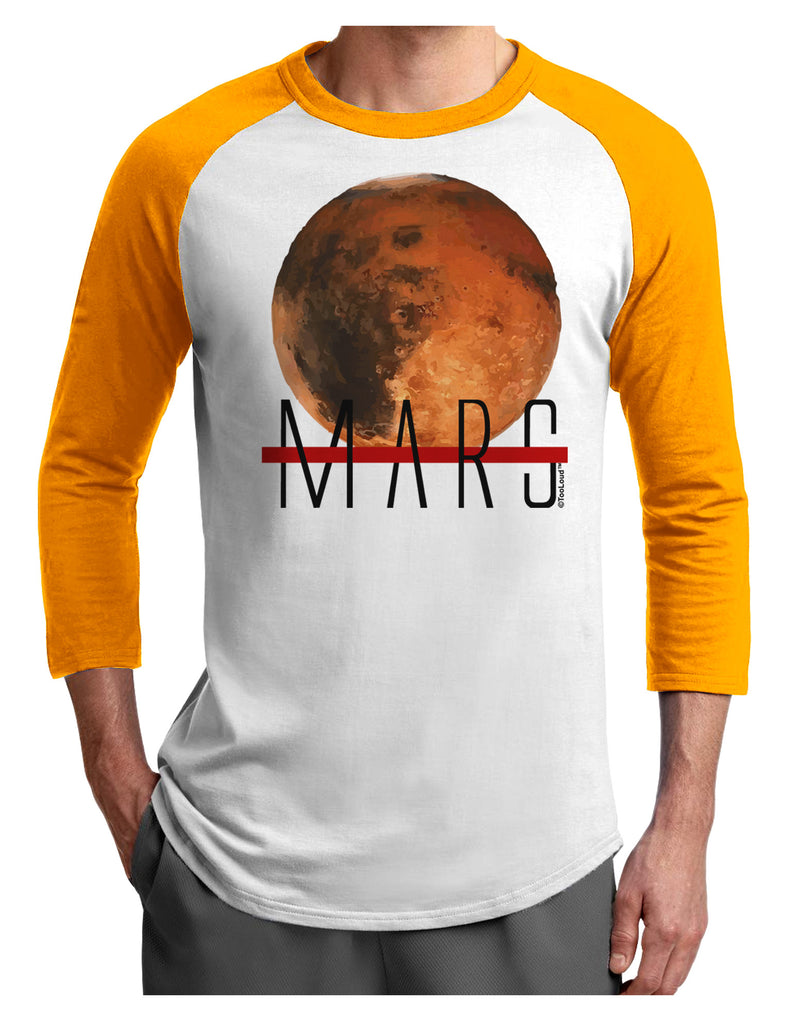 Planet Mars Text Adult Raglan Shirt - Davson Sales