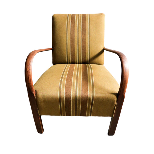 Danish Arm Chair in the Style of Louis XIV – Tiger Oak Brooklyn