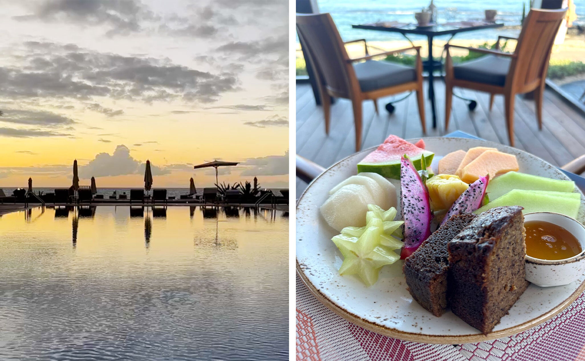 Image of Four Seasons Hotel - Dining Table with Food Outdoors and Ocean View