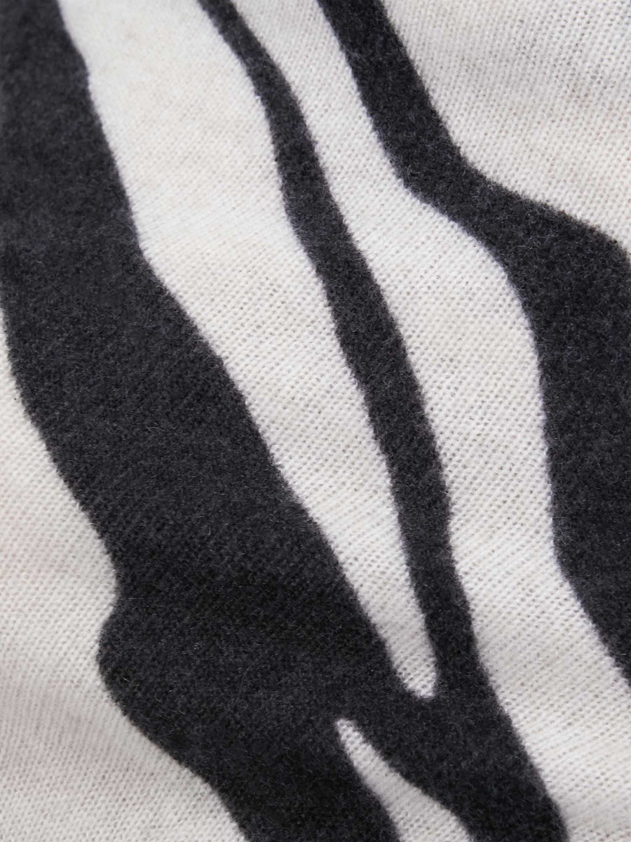 Women's Lori Off Shoulder Sweater, Zebra Print
