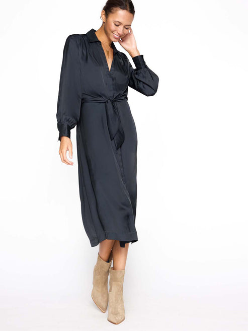 Havana Dress, Washed Black, V-Neck, XS-XL