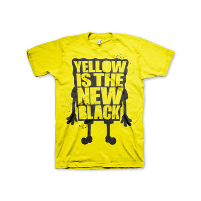 Sponge Bob Yellow Is The New Black Mens T-Shirt