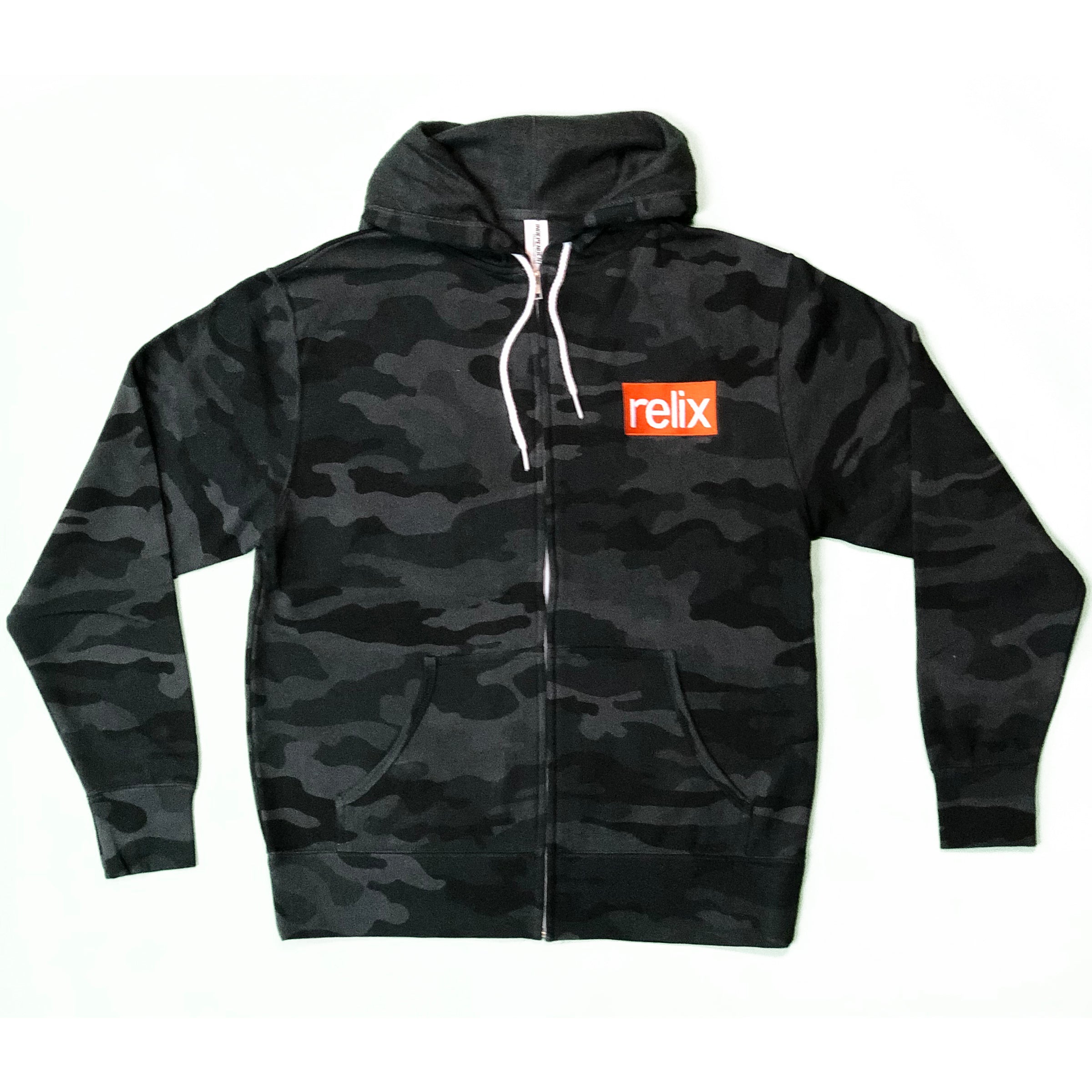 black and camo hoodie