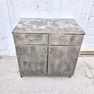 Stripped Industrial Metal Cabinet - Antiquities Warehouse
