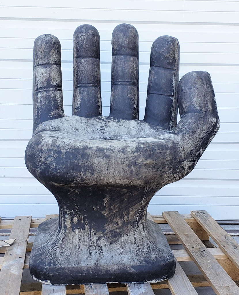 concrete hand chair