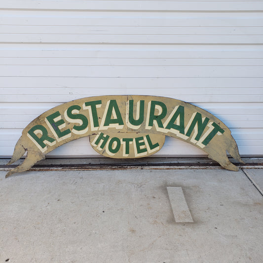 Teepee Motel Embossed Tin Sign