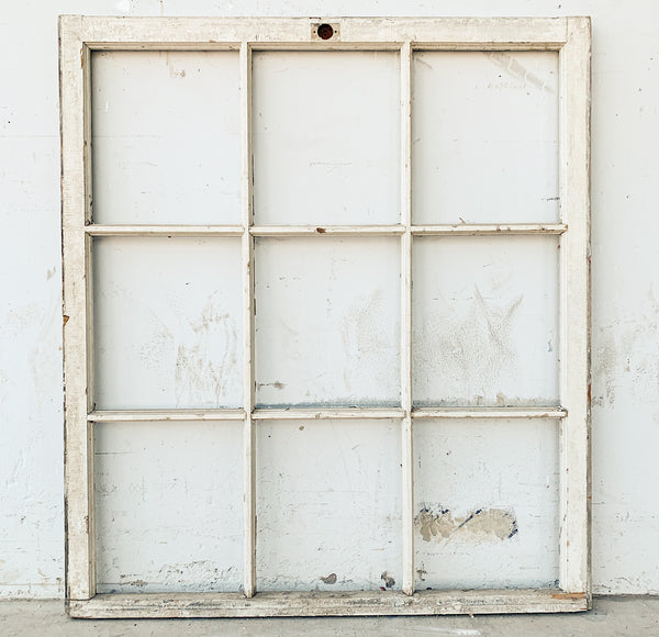 Square 9 Pane White Wood Window Frame – Antiquities Warehouse