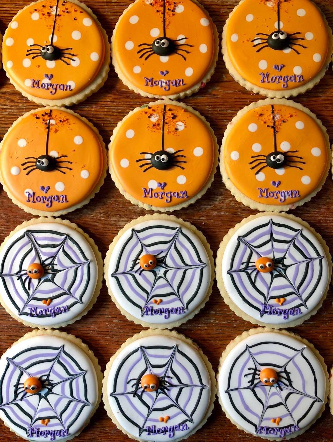 Spider Web Halloween Iced Sugar Cookies — The Iced Sugar Cookie
