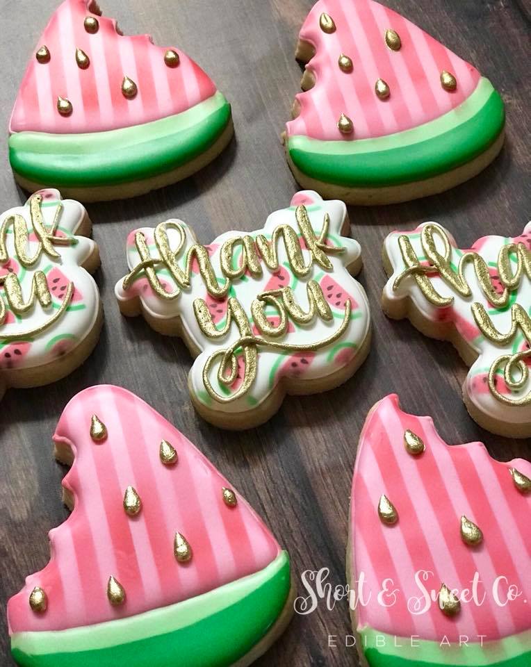 Download You're One In A Melon "Thank You" Watermelon Iced Sugar ...