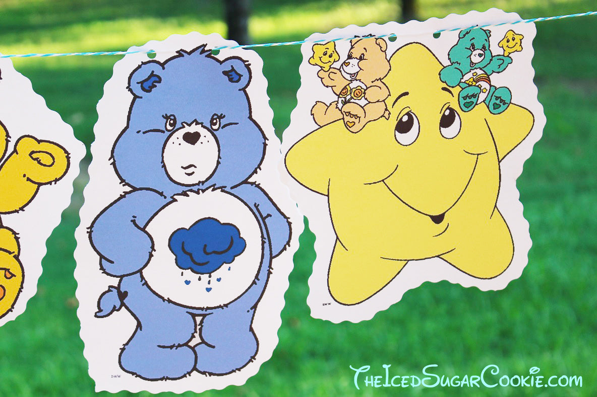 Care Bears centerpiece for 2nd birthday party Grumpy Bear Care Bears  birthday party ideas