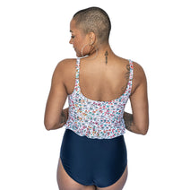 Scoop Neck Peplum Tankini Top Nav Image 14