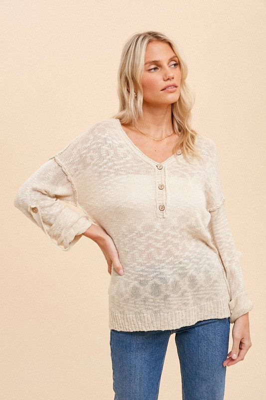 Hadley Henley Sweater -  ShopatGrace.com