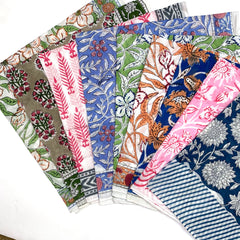 Hand block printed bandanas