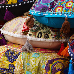 Patchwork Floor Cushions The Fox and the Mermaid