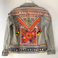 Embellished Denim Jean Jacket The Fox and the Mermaid