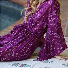 Bhandani tie-dye silk robe - The Fox and the Mermaid