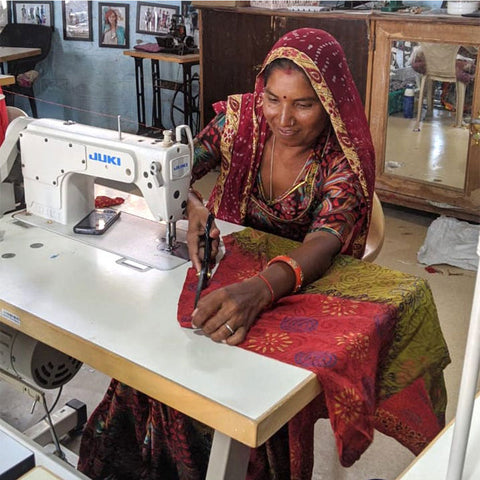 Stitching a silk dress