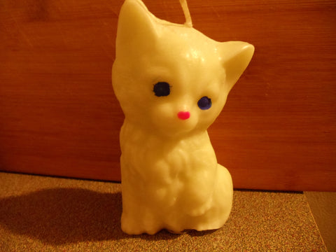 White  Kitty Cat Scented Shaped Candle - Head Art Works