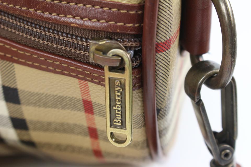 Burberry Beige Nova Check Duffle Bag with Strap Boston Upcycle ready 6 –  Bagriculture