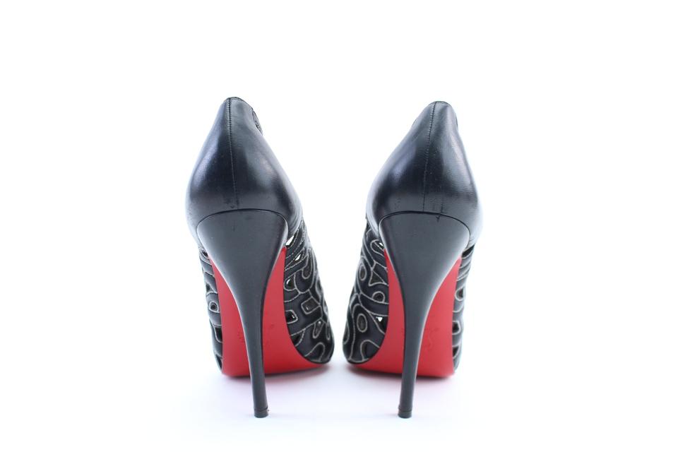 open toe red bottom heels