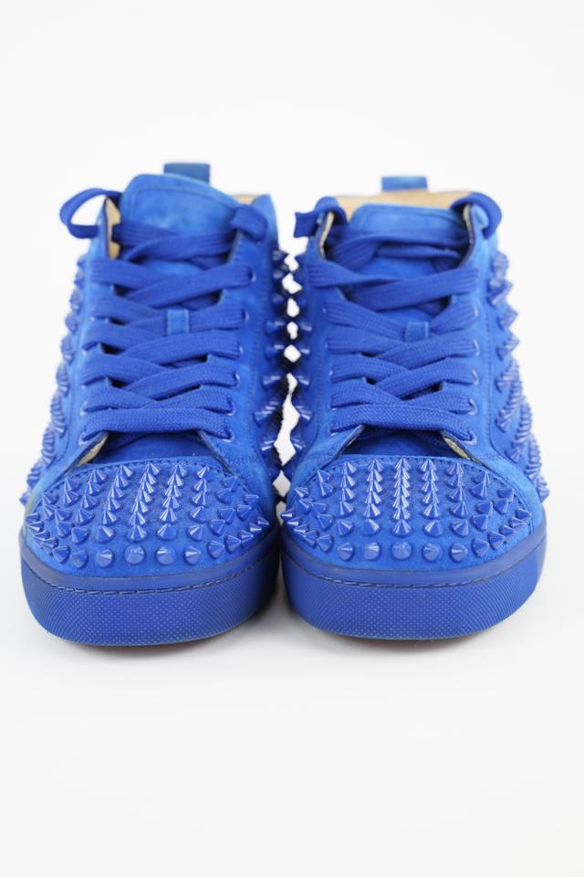 Appel til at være attraktiv Strålende Åben Christian Louboutin Size 39 Blue Lou Pik Pik Orlato Flat Spike Sneaker –  Bagriculture