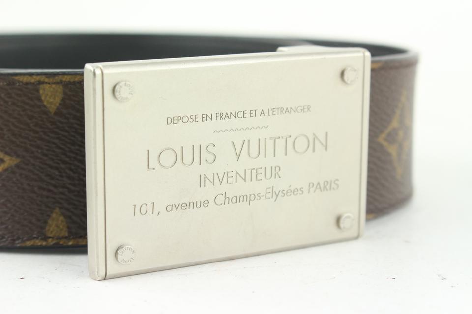 veel plezier Opgewonden zijn Verzakking Louis Vuitton 90/36 Monogram Reversible Inventeur Belt 69lvs630 –  Bagriculture